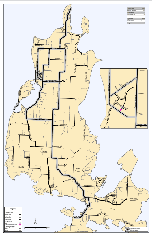 Lopez Island Road Striping