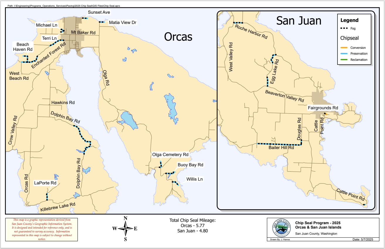 Chip Seal Map 2025