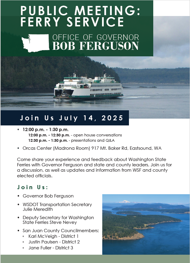 Governor Meeting re Ferries