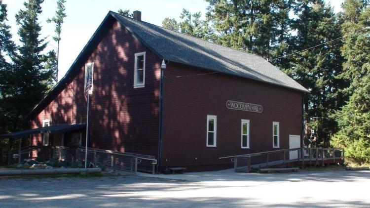 Historic Woodman Hall on Lopez Island
